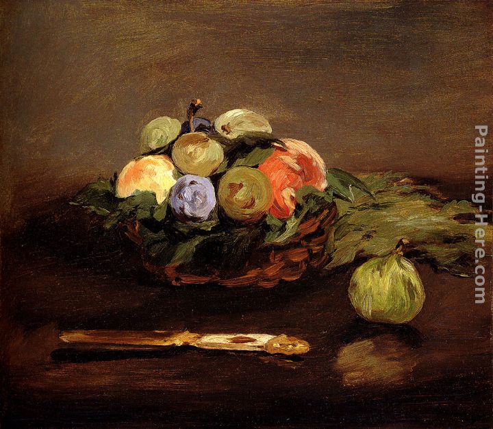 Basket Of Fruit painting - Eduard Manet Basket Of Fruit art painting